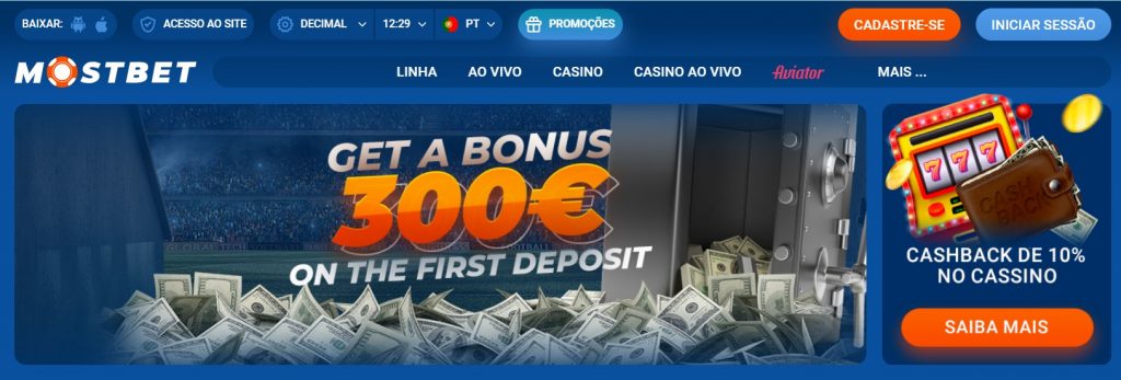 Bónus de Primeiro Depósito Mostbet em Portugal.